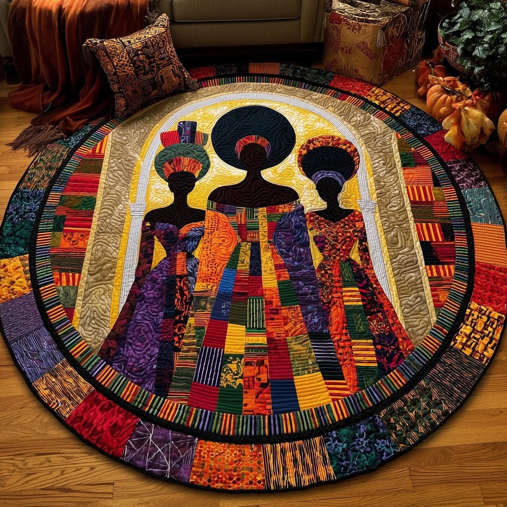 Radiant Queens Round Mat Rug - Nature Design | Serene Home Decor