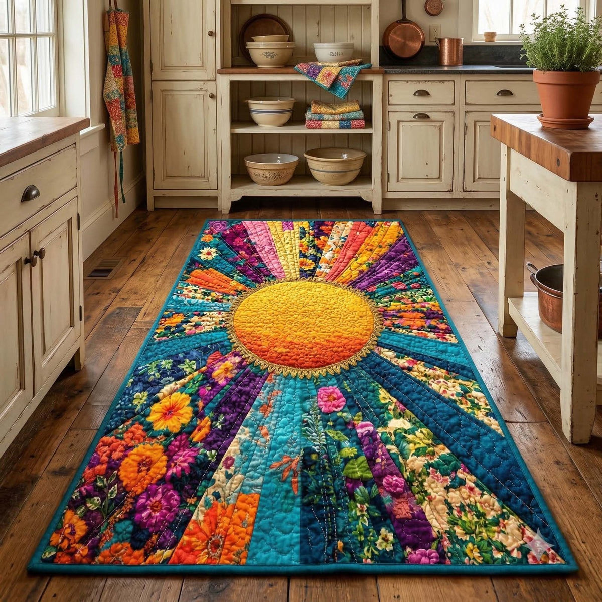 Radiant Quilt Runner Rug - Nature Design | Serene Runner Rug
