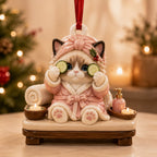 Ragdoll At Spa Christmas Ornament