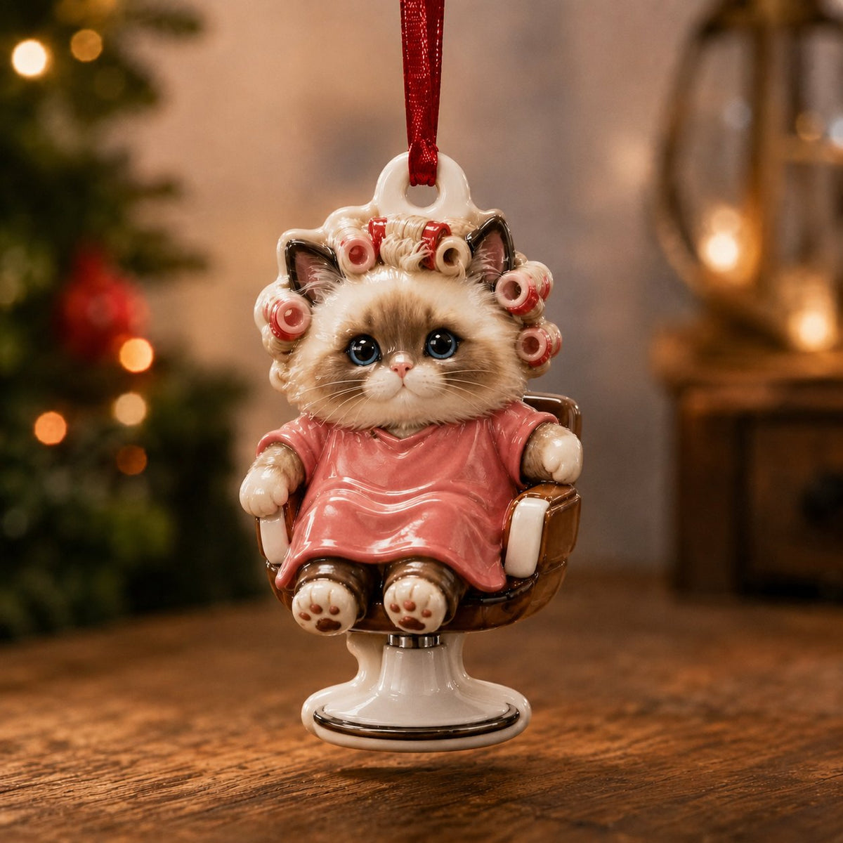 Ragdoll Does Hair Christmas Ornament