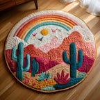 Rainbow Canyon Round Mat Rug - washable non-slip printed rug