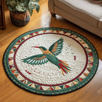 Rainbow Glider Round Mat Rug - washable non-slip printed rug