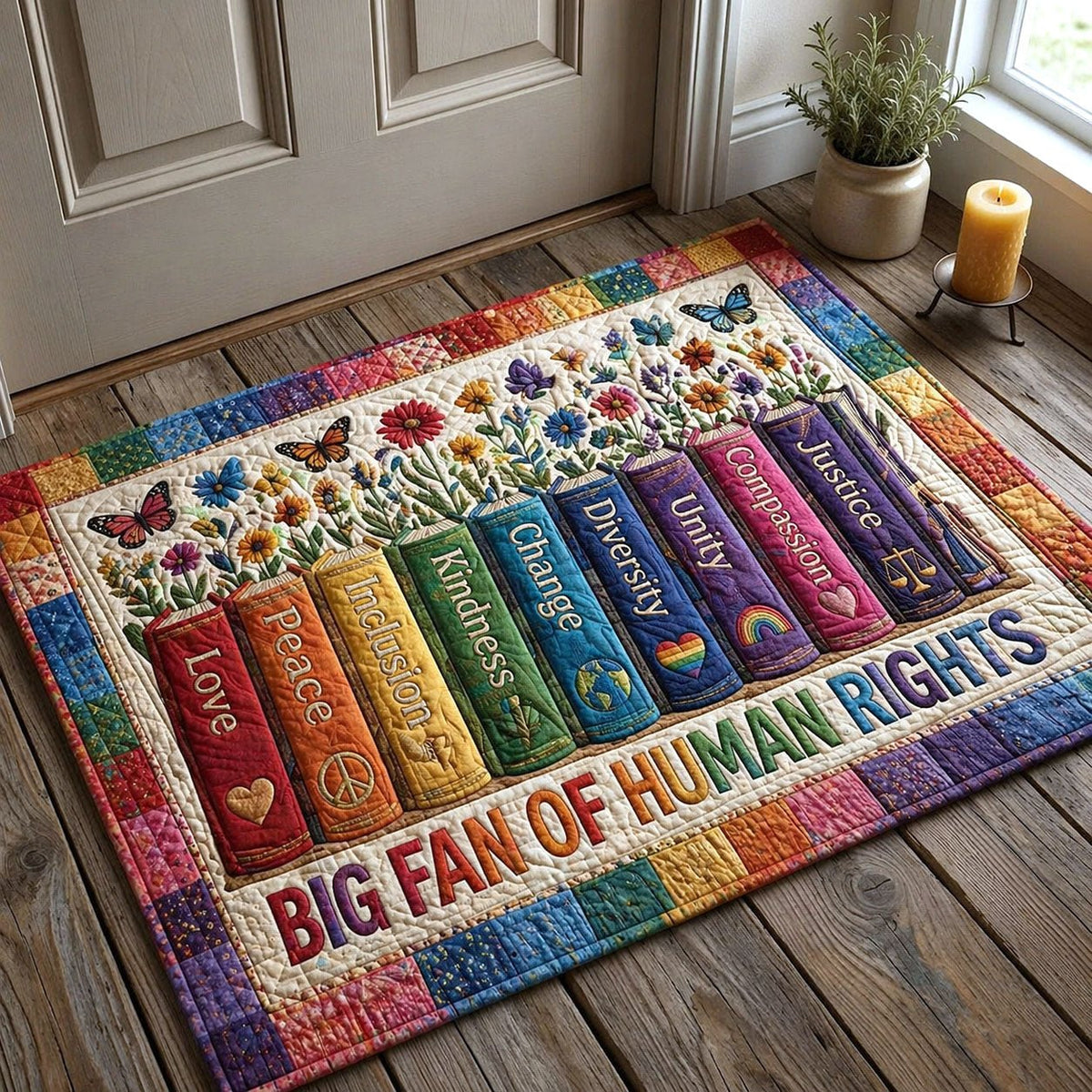 Rainbow Pride Doormat - Nature Design | Printed Welcome Doormat