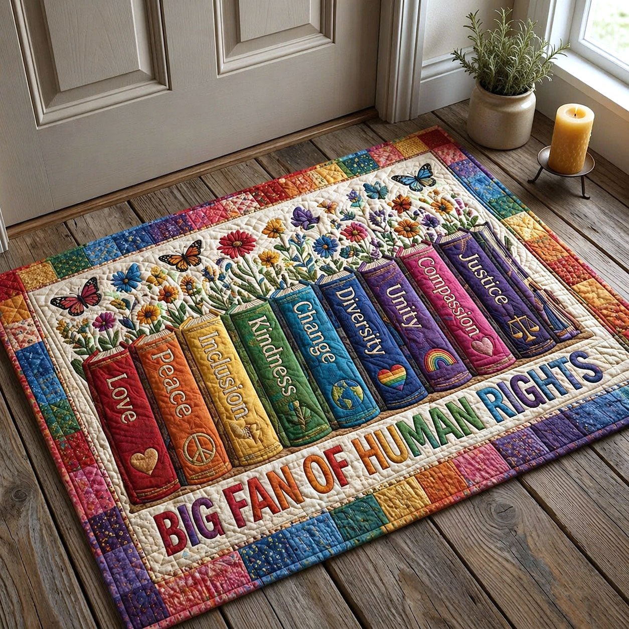 Rainbow Pride Doormat - Nature Design | Printed Welcome Doormat