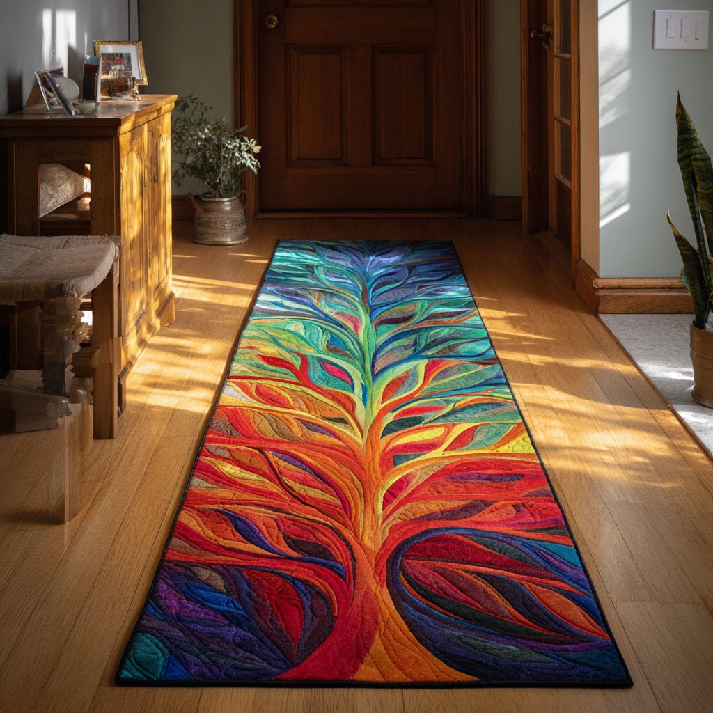 Rainbow Roots Path Runner Carpet Runner Rug - Cute Pet Design | Animal Printed Runner Rug