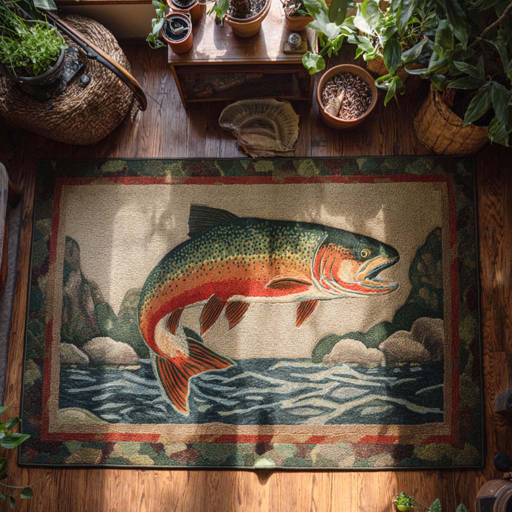 Rainbow Runner area rug in a living room