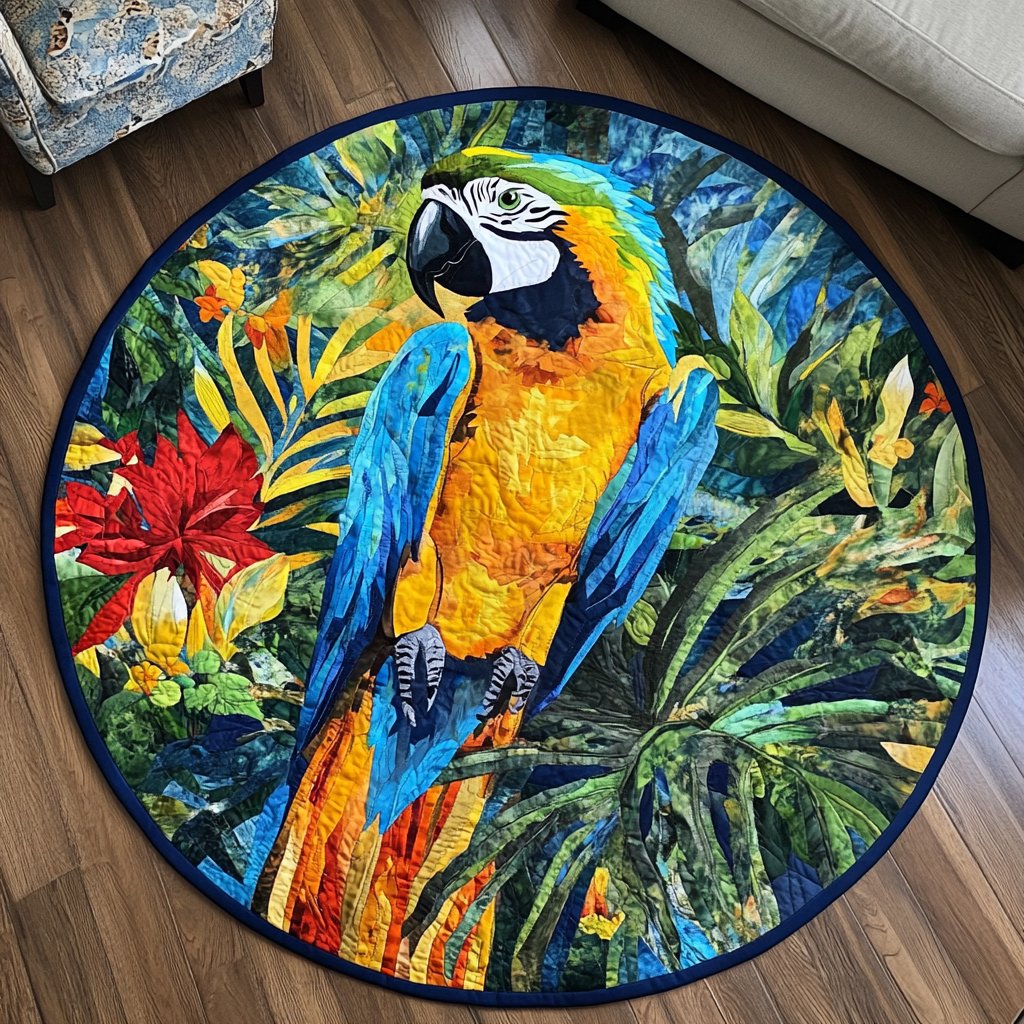 Rainbow Wings Round Mat Rug - washable non-slip printed rug
