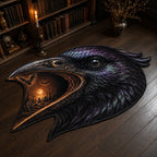 Raven Portal Custom Shape Area Rug - Nature Design | Die-Cut Non-Slip Rug - washable non-slip printed rug