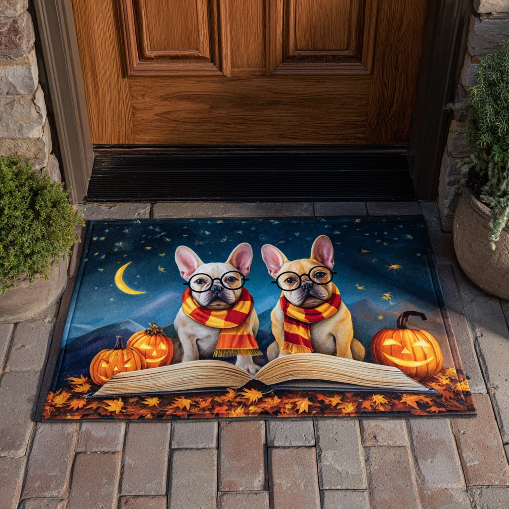 Reading French Bulldog Doormat - Cute Animal Design | Printed Welcome Doormat