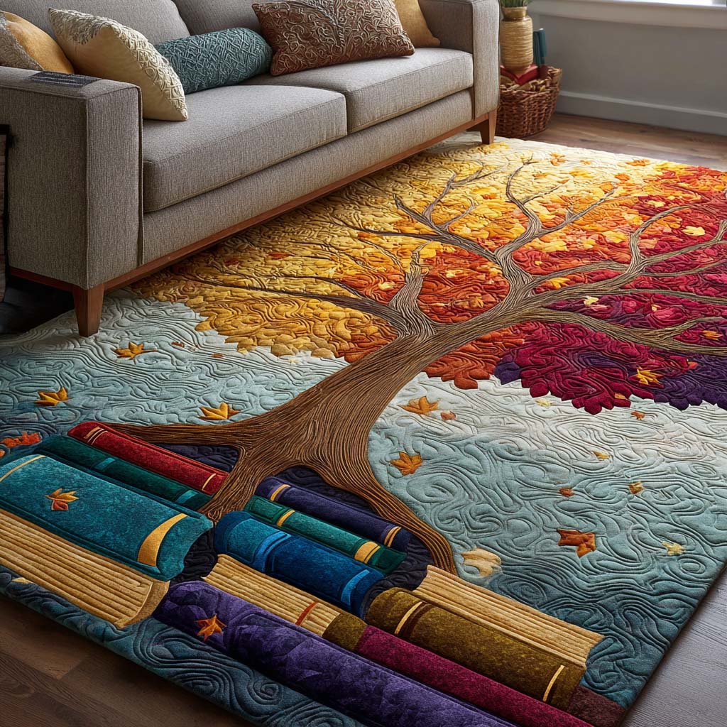Reading Garden area rug in a living room