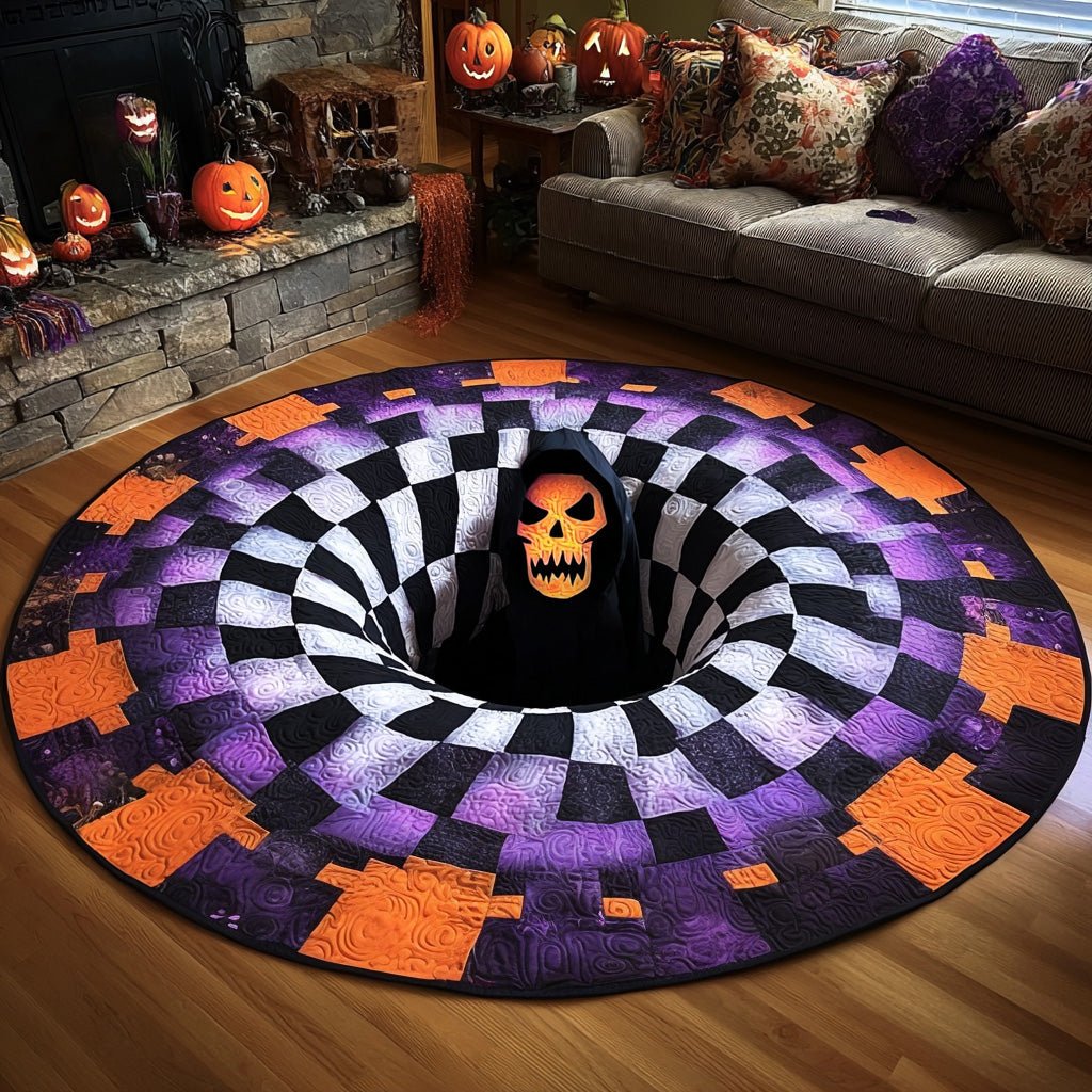 Reaper Sorcery Round Mat Rug - washable non-slip printed rug