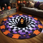 Reaper Sorcery Round Mat Rug - washable non-slip printed rug