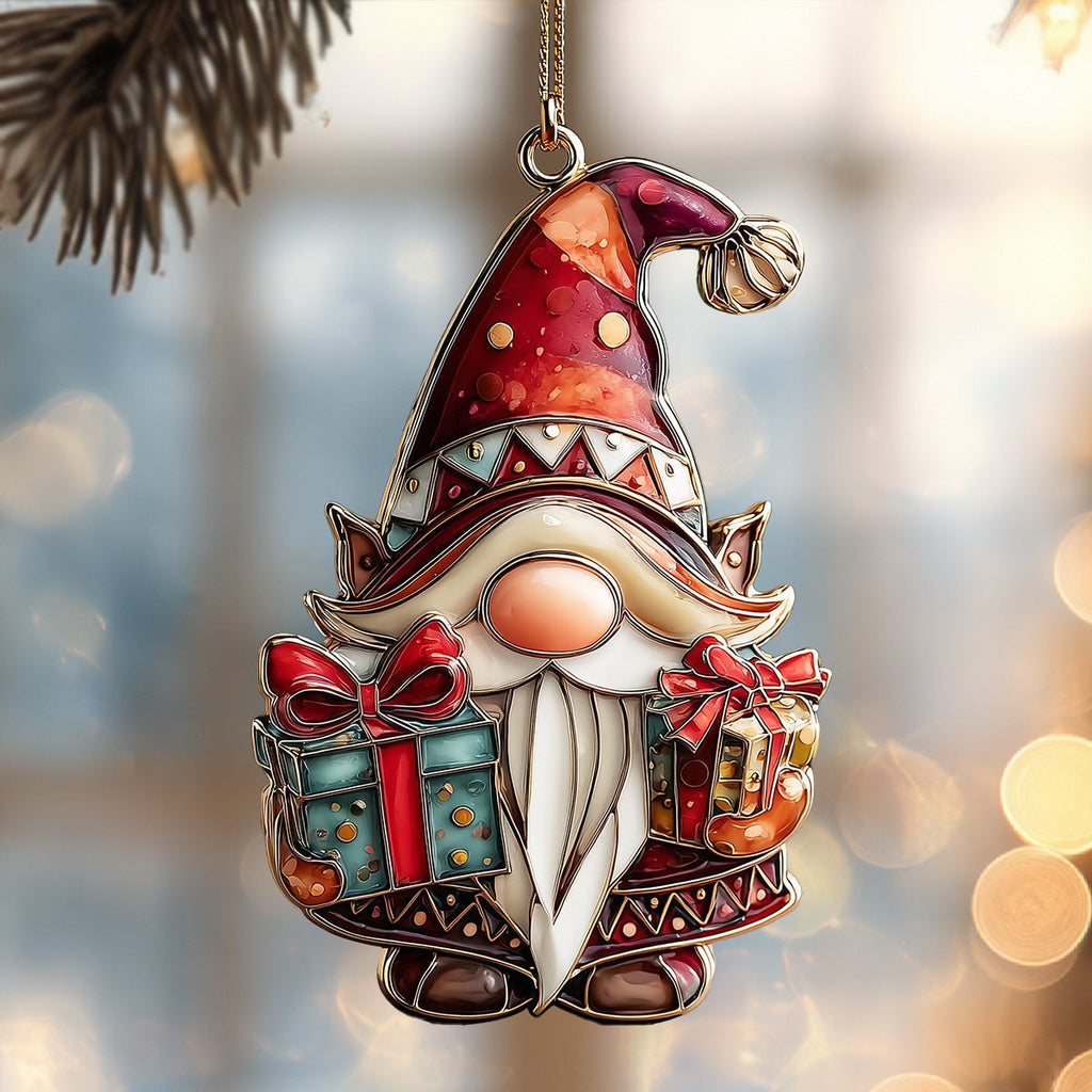 Red Gift Christmas Ornament
