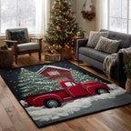 Red Truck area rug in a living room