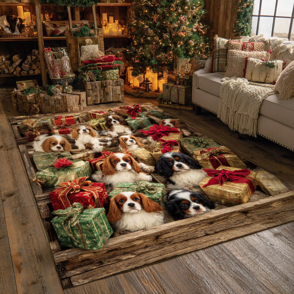 Regal King Charles area rug in a living room