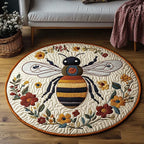 Regal Nectar Monarch Round Mat Rug - washable non-slip printed rug