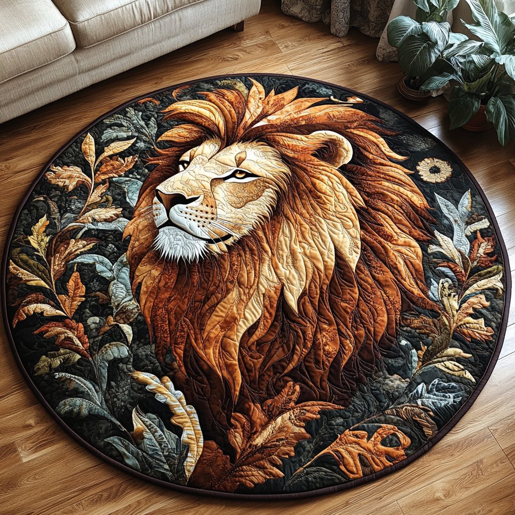 Regal Pride Round Mat Rug - washable non-slip printed rug