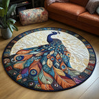 Regal Radiance Round Mat Rug - washable non-slip printed rug