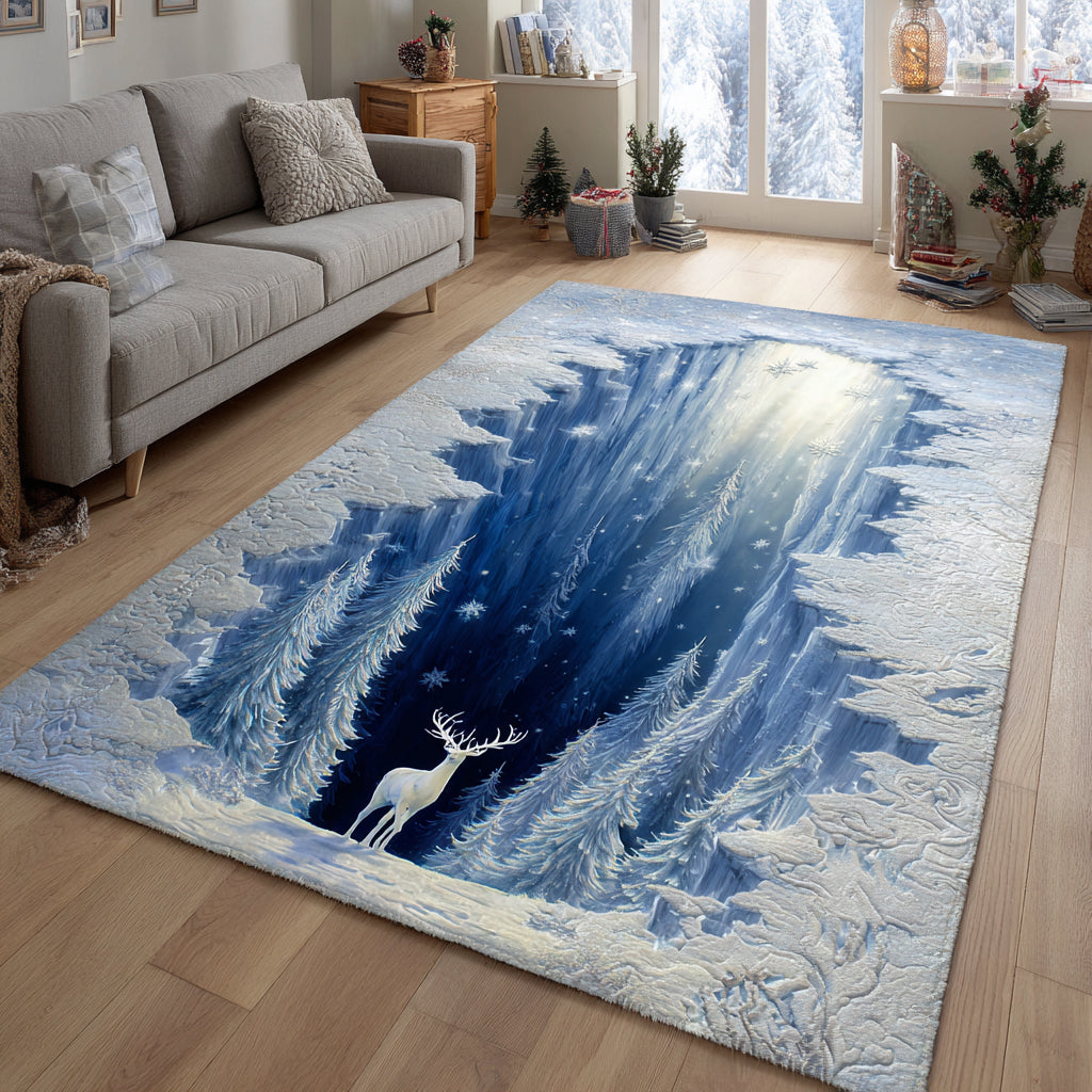 Reindeer Hollow area rug in a living room