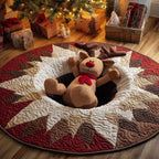 Reindeer Tumble Round Mat Rug - Nature Design | Serene Home Decor
