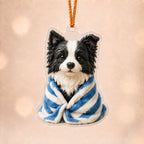 Relax Border Collie Adorable Christmas Ornament
