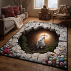 Resurrection Light Garden area rug in a living room