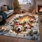 Retriever Magic area rug in a living room