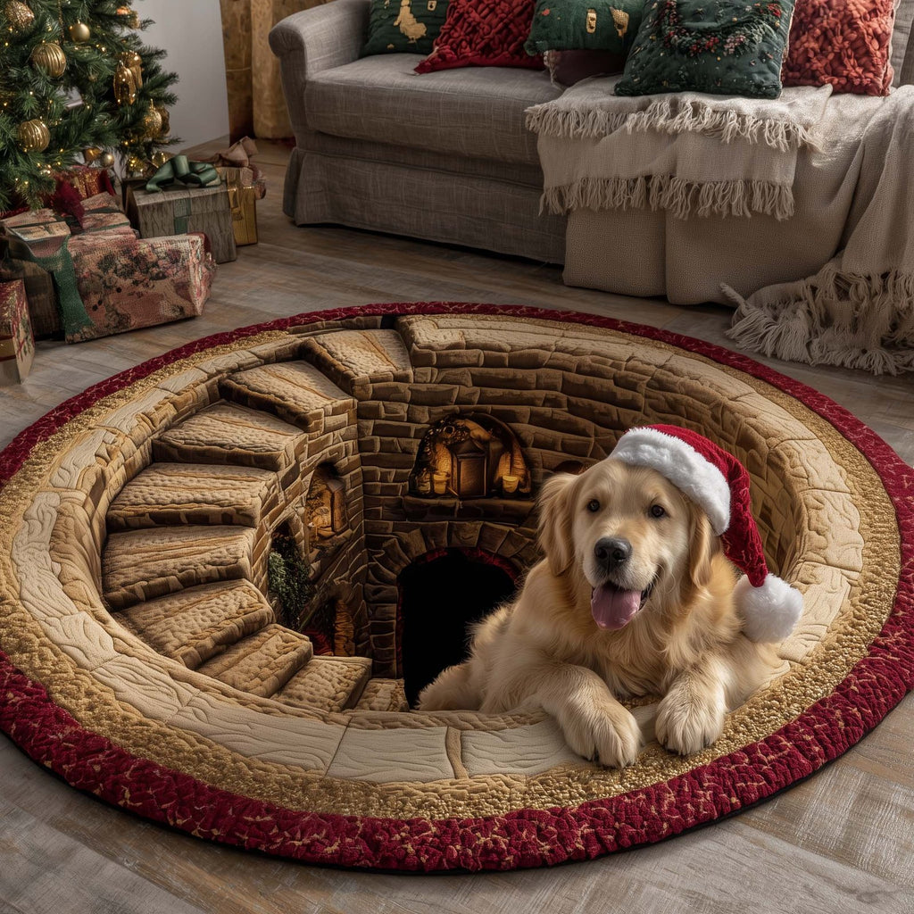Retriever Magic Round Mat Rug - Nature Design | Serene Home Decor