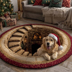 Retriever Magic Round Mat Rug - Nature Design | Serene Home Decor