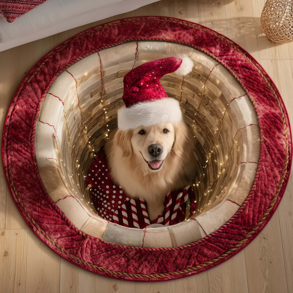 Retriever Magic Round Mat Rug - Nature Design | Serene Home Decor