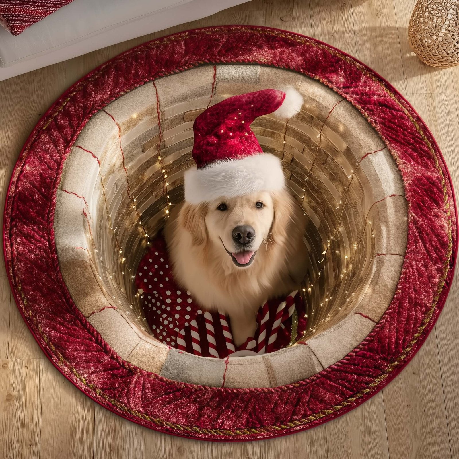 Retriever Magic Round Mat Rug - Nature Design | Serene Home Decor