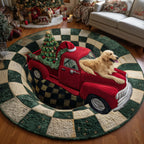 Retriever Magic Round Mat Rug - Nature Design | Serene Home Decor