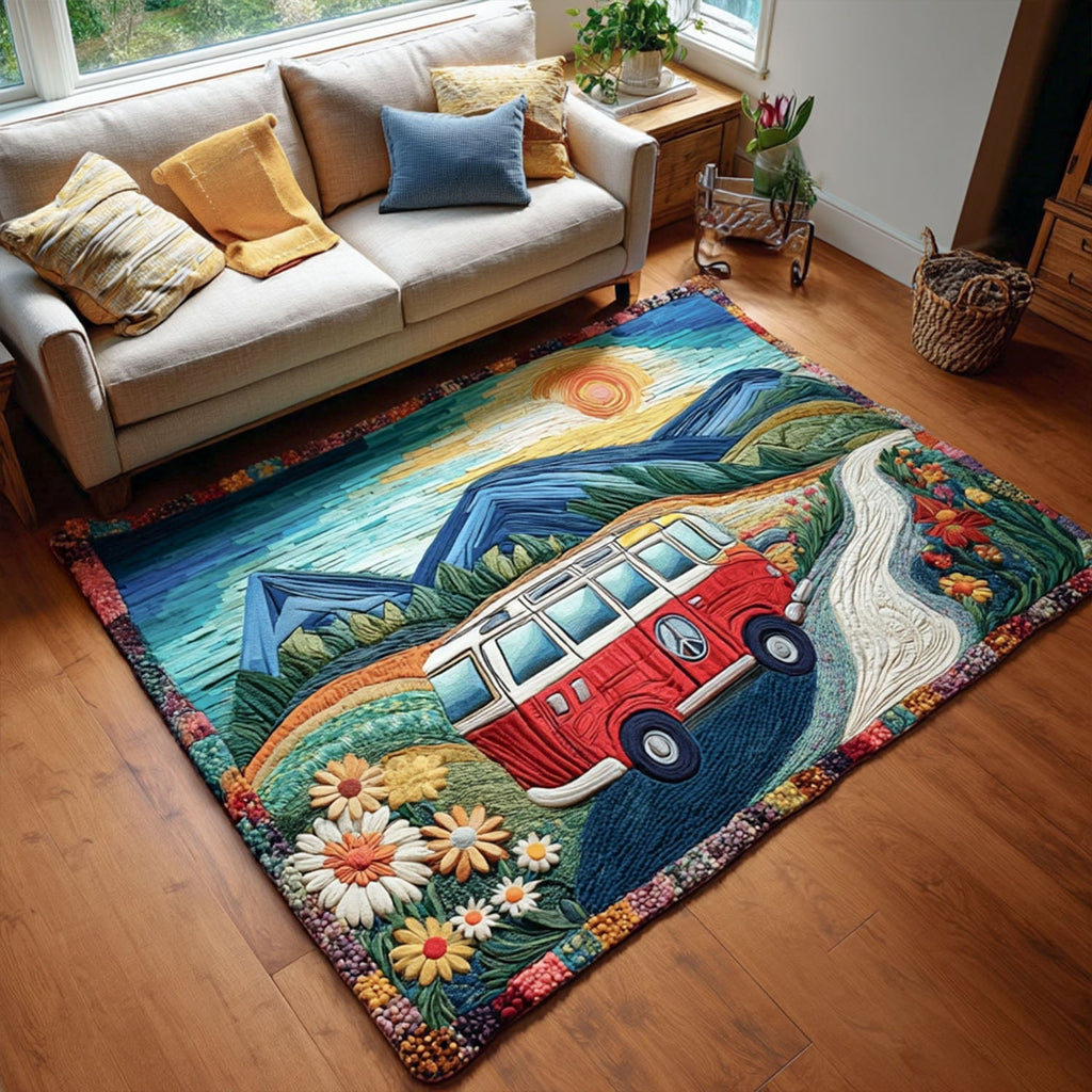 Retro Spirit area rug in a living room