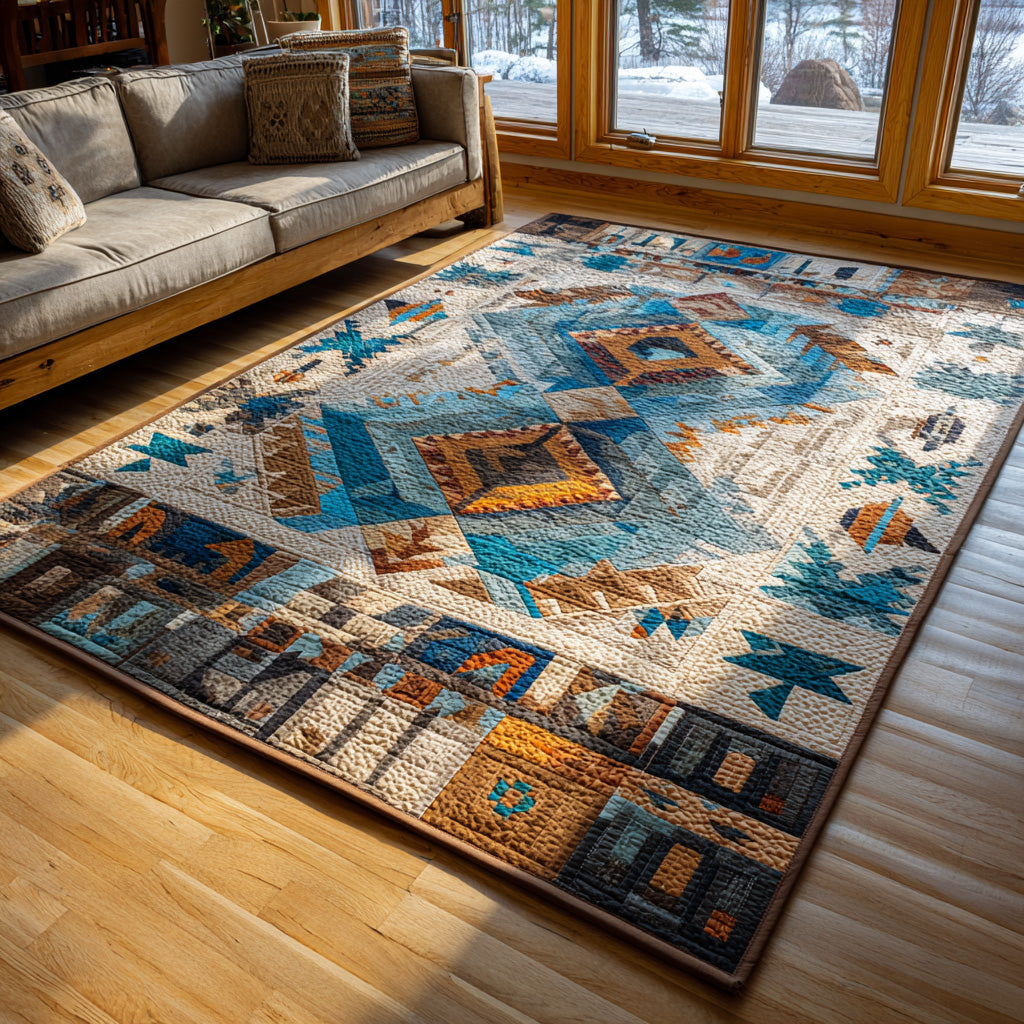 Rio Diamond area rug in a living room