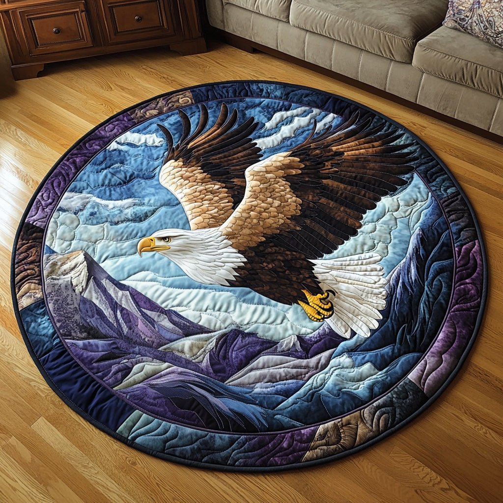 Rise Proud Round Mat Rug - washable non-slip printed rug