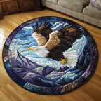 Rise Proud Round Mat Rug - washable non-slip printed rug