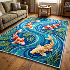 River Flow area rug in a living room