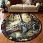 River Guardian Round Mat Rug - washable non-slip printed rug