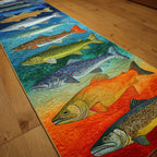 River Line Runner Carpet Runner Rug - Cute Pet Design | Animal Printed Runner Rug