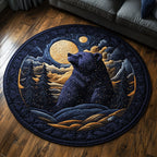 Roaming Beast Round Mat Rug - washable non-slip printed rug