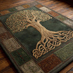 Rootbound Crown area rug in a living room
