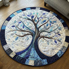 Rooted Wisdom Round Mat Rug - washable non-slip printed rug