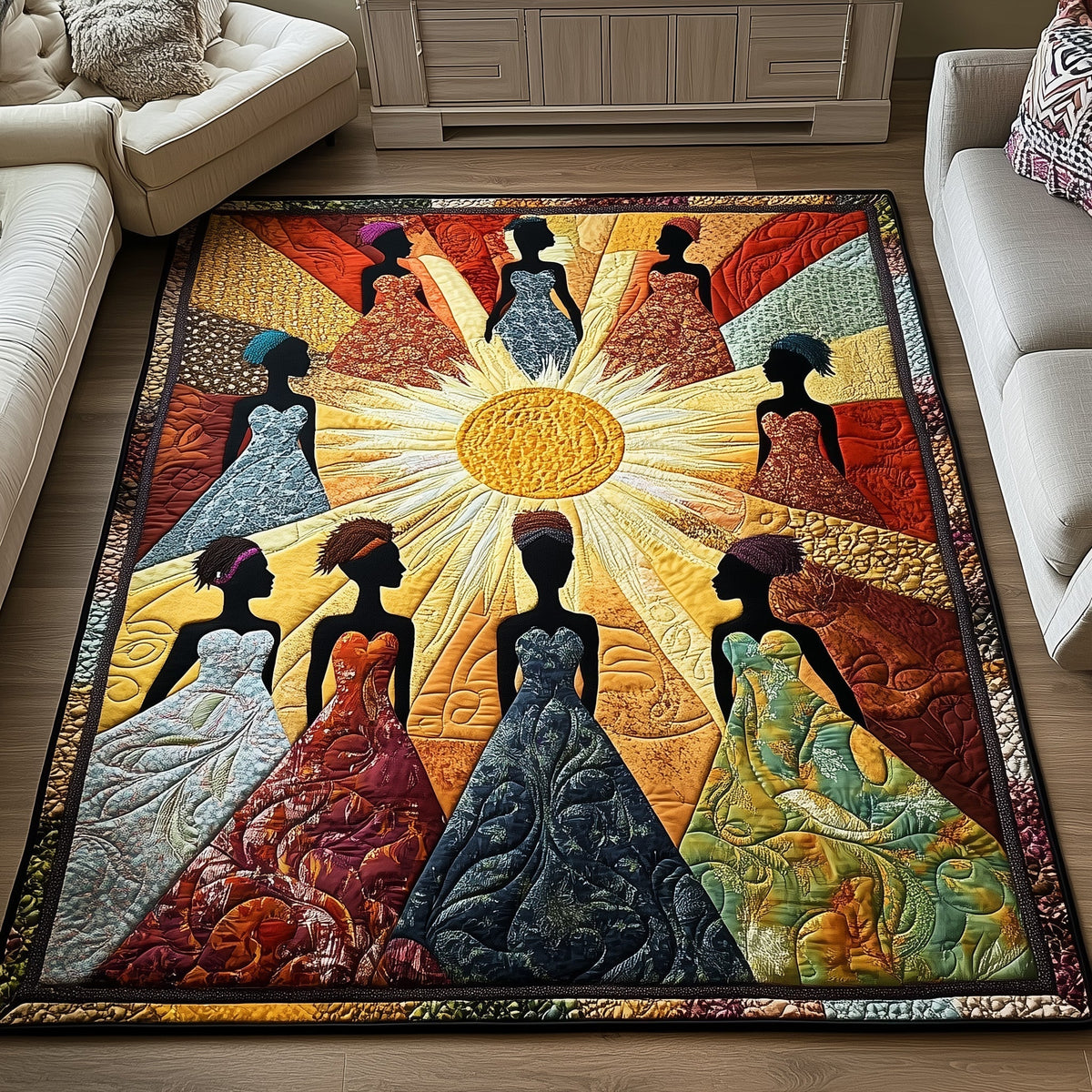 Roots Of Power area rug in a living room