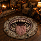 Rot Feast Round Mat Rug - washable non-slip printed rug