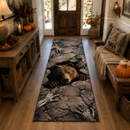 Rotten Timber Revival Runner Rug - Nature Design | Serene Runner Rug (Design 1) - washable non-slip printed rug