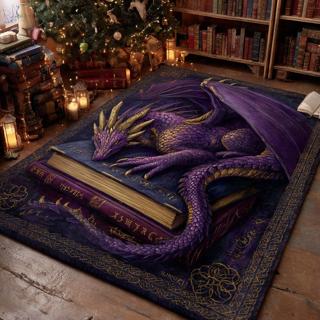 Royal Amethyst Keeper area rug in a living room