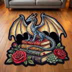 Royal Dragon Custom Shape Area Rug - Cute Animal Design | Die-Cut Non-Slip Rug - washable non-slip printed rug
