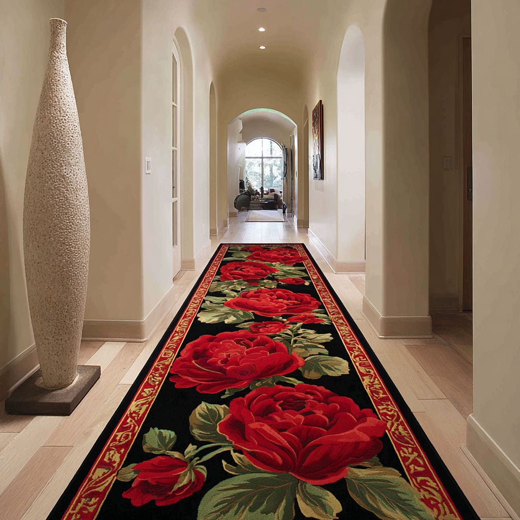 Royal Flora Runner Carpet Runner Rug - Cute Pet Design | Animal Printed Runner Rug