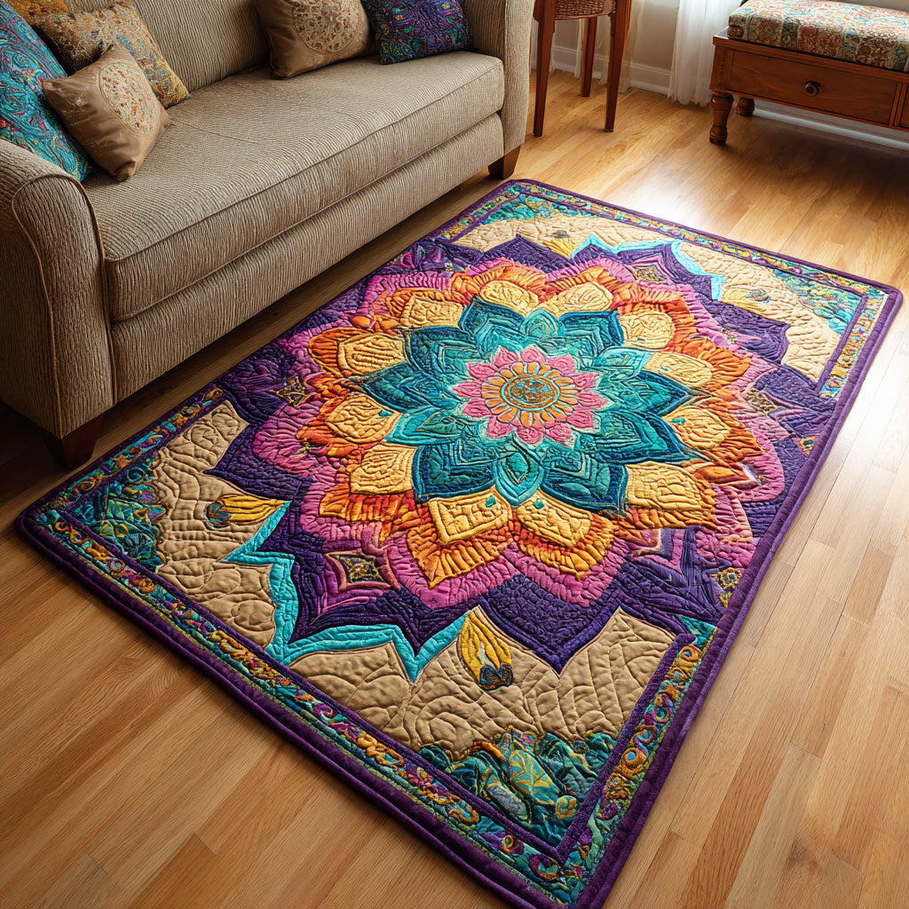 Royal Lotus area rug in a living room