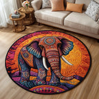 Royal Stomp Round Mat Rug - washable non-slip printed rug